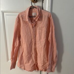 Crewcuts Orange Checkered Button Down Shirt Boys size 12